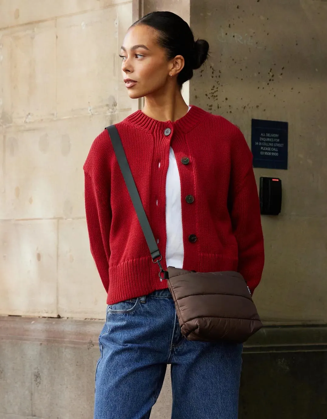 Stash Base Crossbody Cloud - Chocolate sold by White & Co product image thumbnail 2