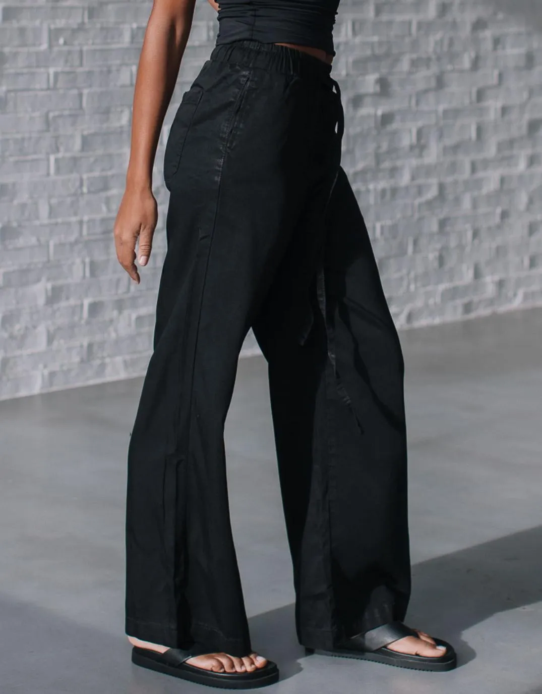 Rae Drawstring Jean - Black sold by White & Co product image thumbnail 5