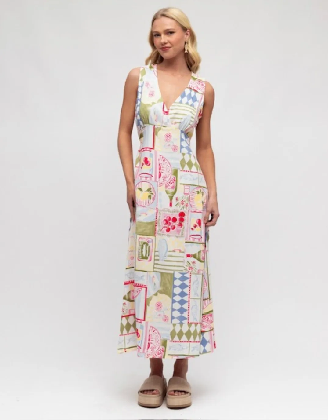 Sicily Dress - Patchwork Print sold by White & Co
