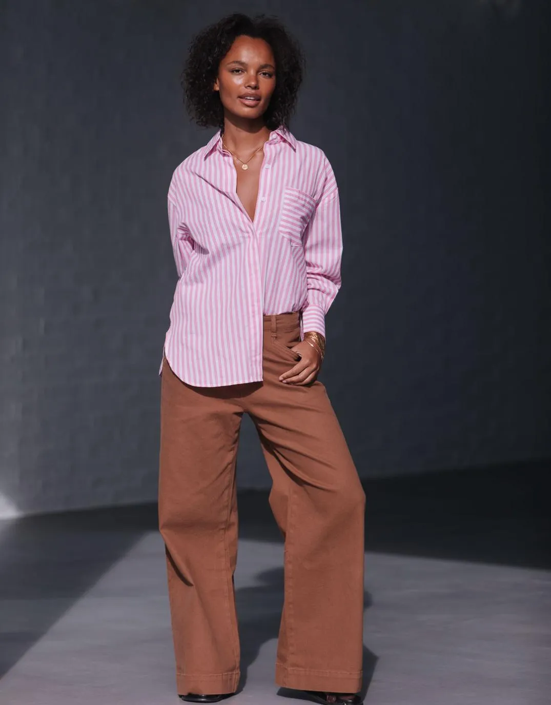 Emerson Stripe Shirt - Pink/White sold by White & Co product image thumbnail 4