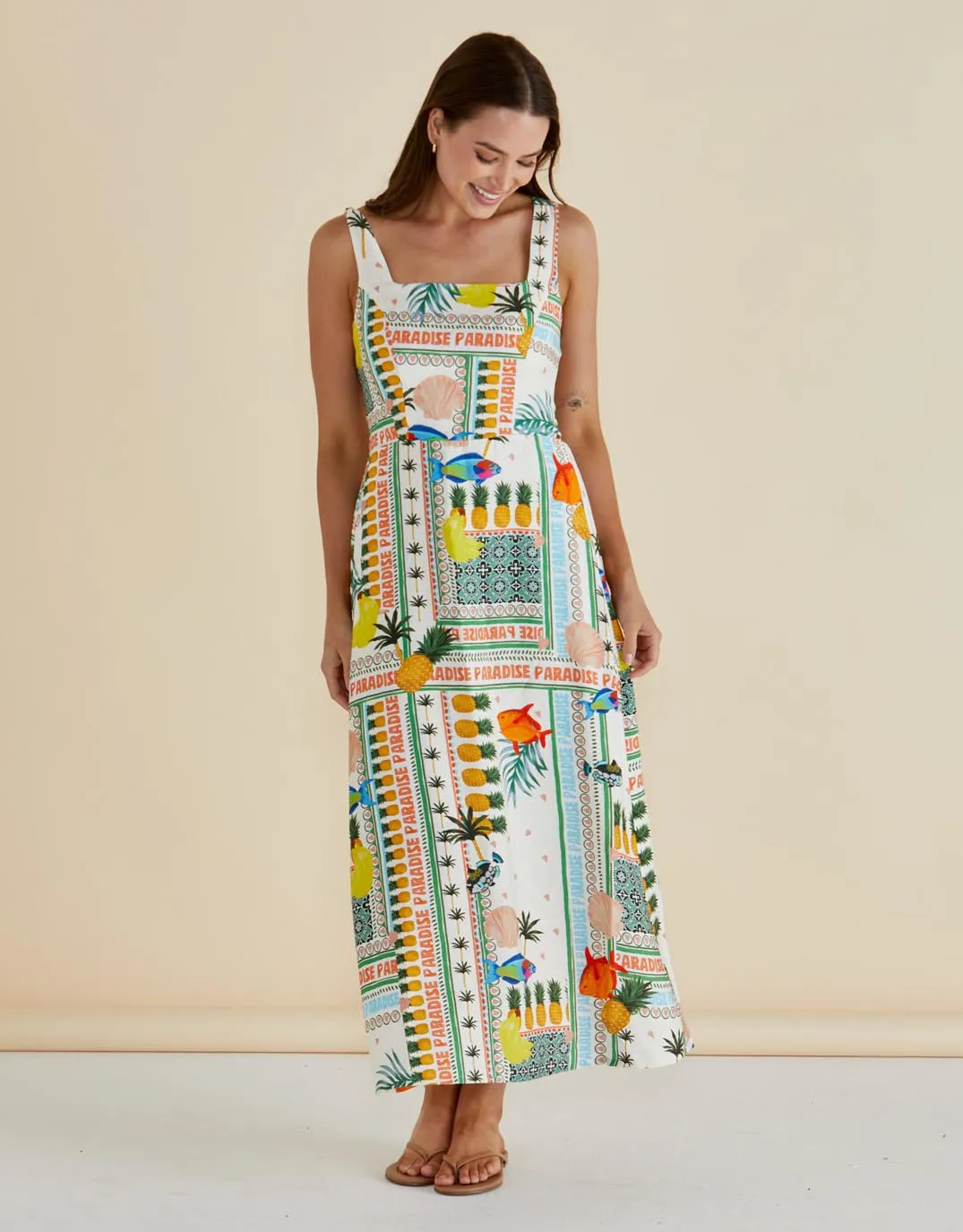 Tegan Midi Dress - Paradise Print sold by White & Co product image thumbnail 3