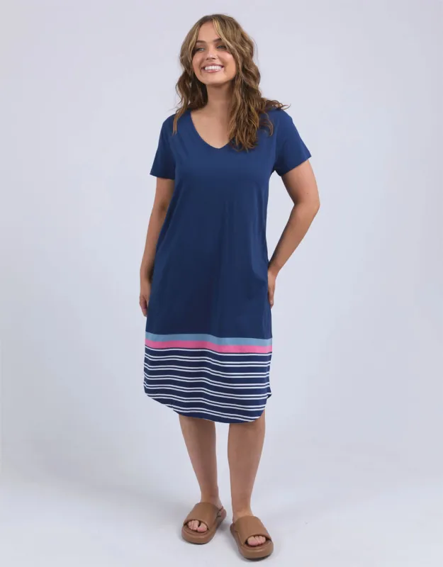 Sylvia Tee Dress - Blue Depths sold by White & Co