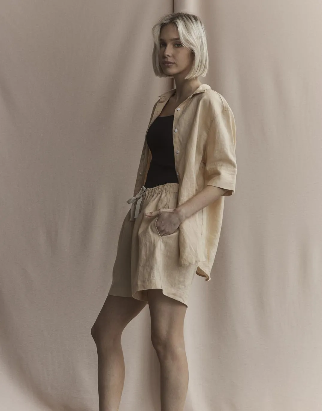 Nora Shirt - Sand sold by White & Co product image thumbnail 3