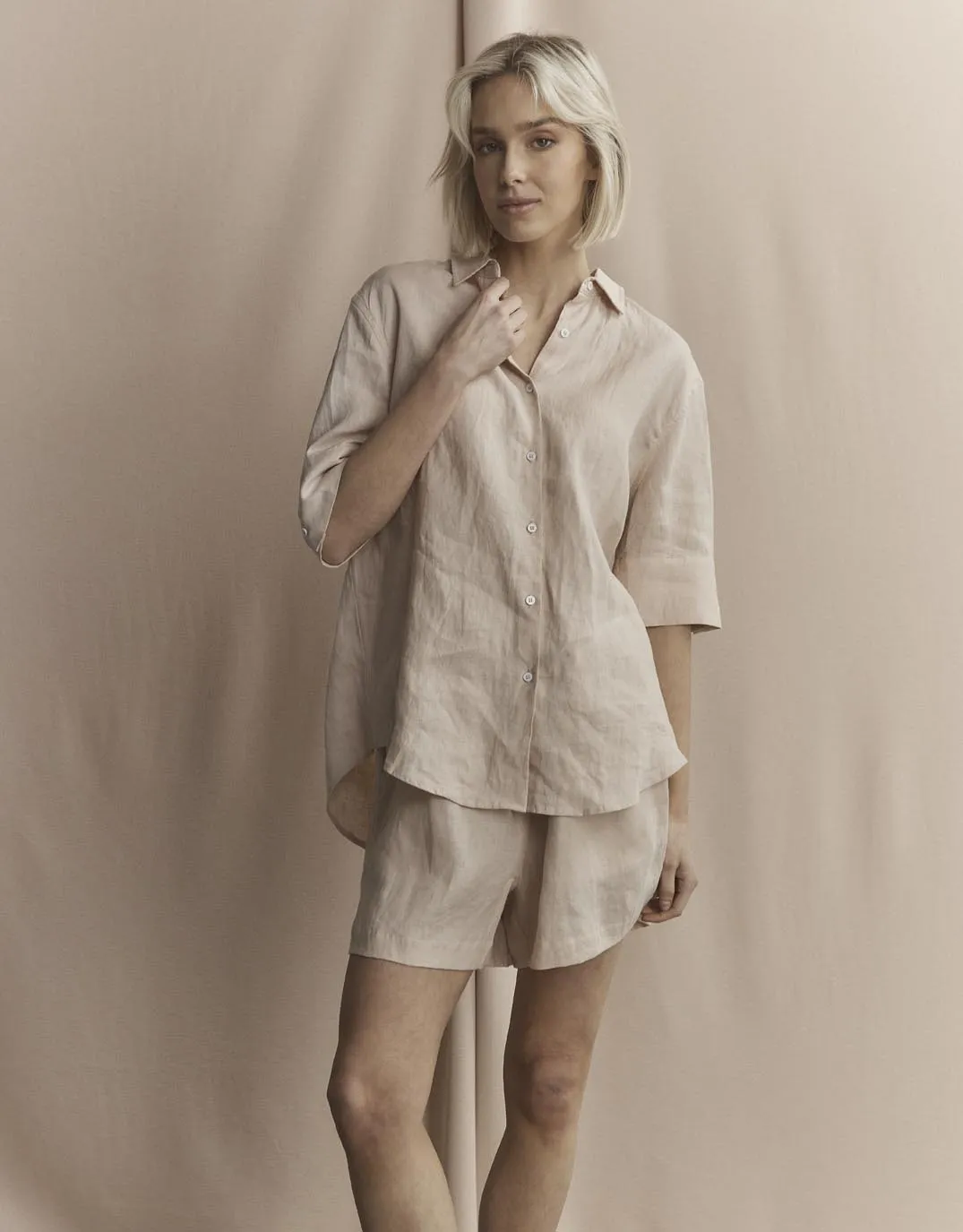 Nora Shirt - Sand sold by White & Co product image thumbnail 4