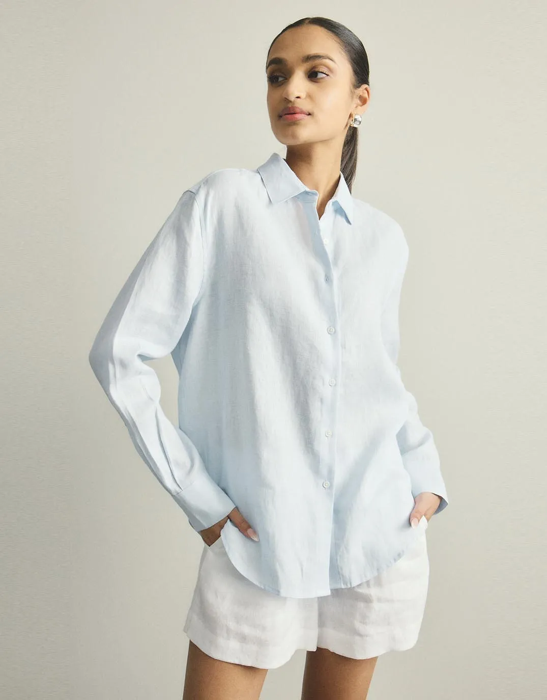 Katie Shirt - Powder Blue sold by White & Co product image thumbnail 4