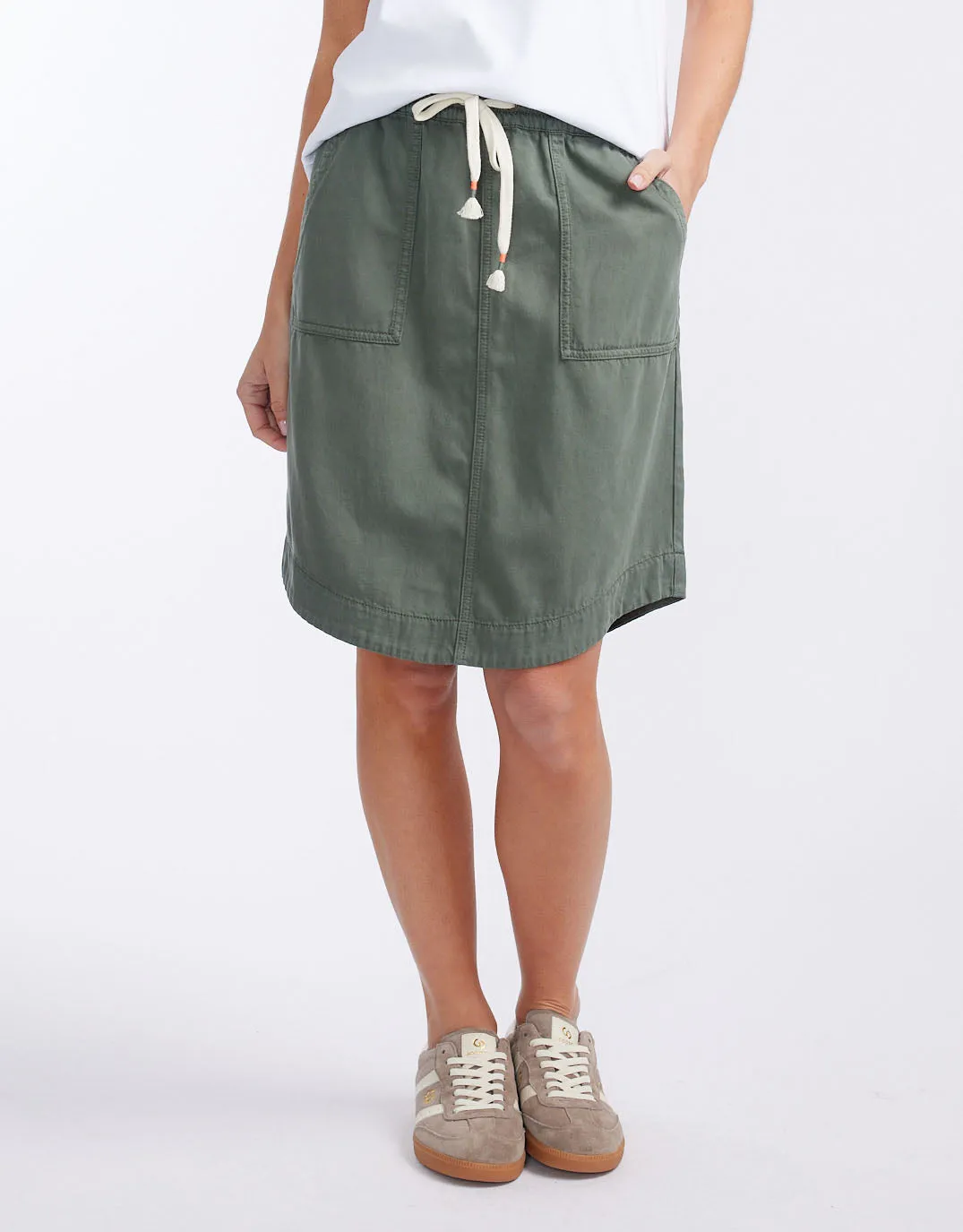 Coco Denim Skirt - Khaki sold by White & Co product image thumbnail 2