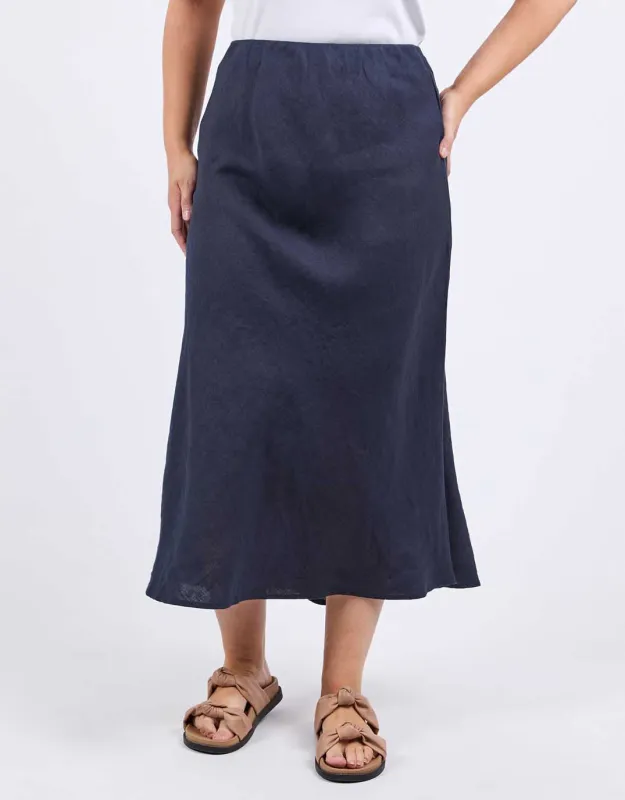 Eleni Linen Skirt - Dark Sapphire made by Elm Lifestyle