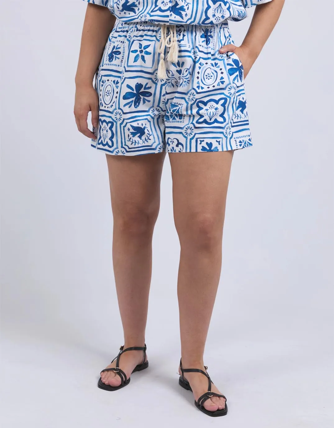 Dolce Tile Short - Ocean Tile Print sold by White & Co product image thumbnail 2