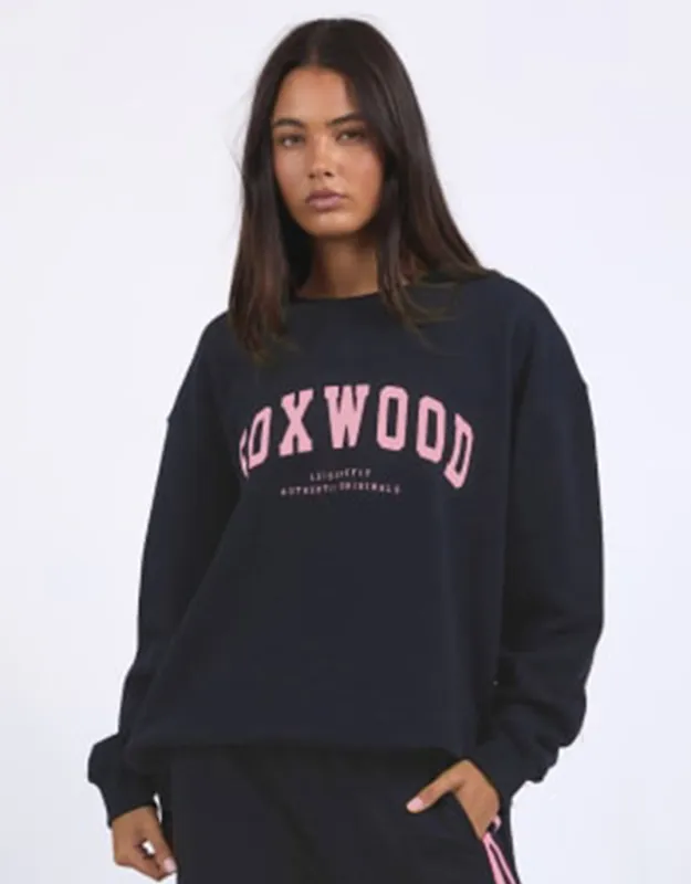 Interval Crew - Navy with Neon Pink sold by White & Co