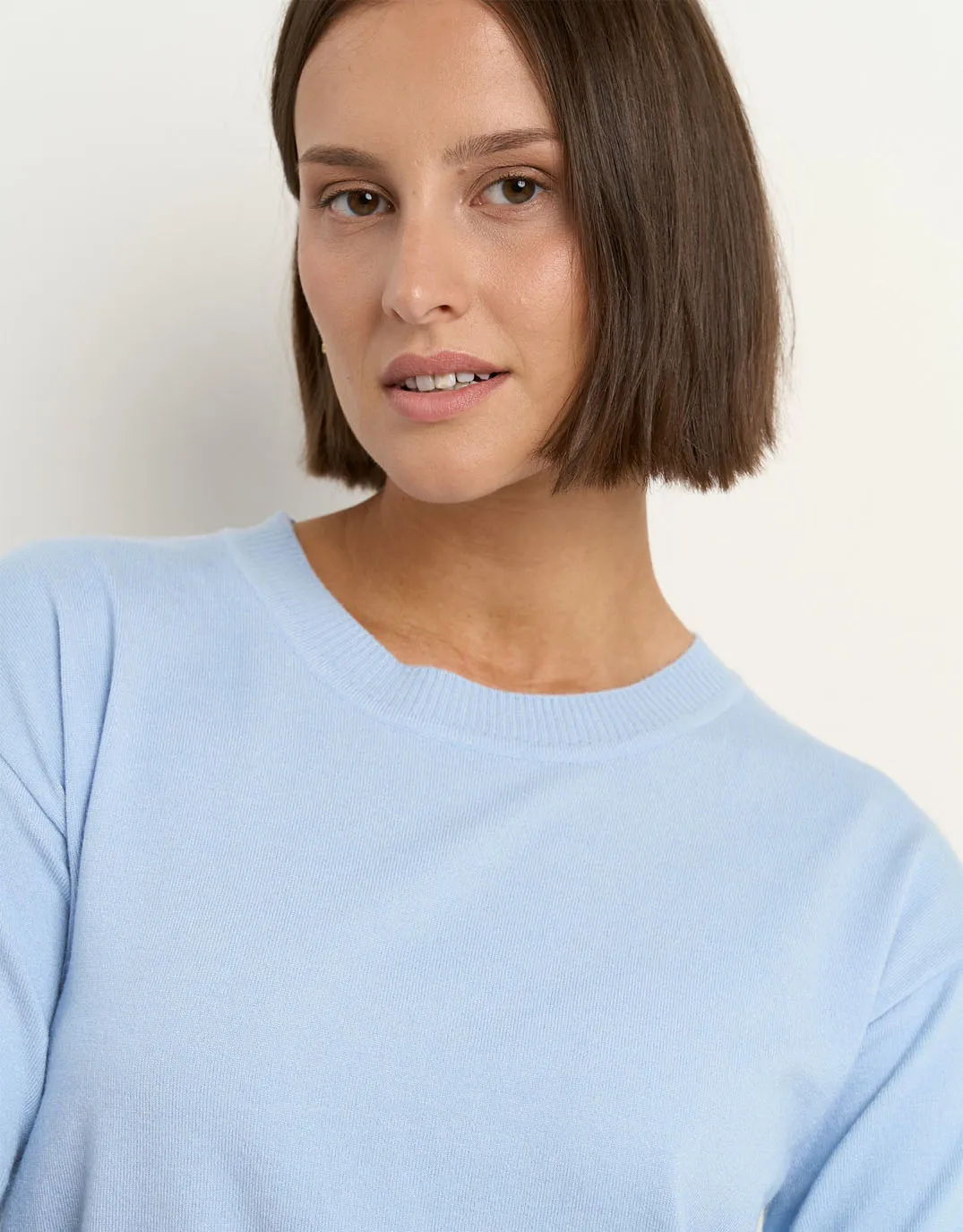 Precise Knitted Tee - Sky Blue sold by White & Co product image thumbnail 4