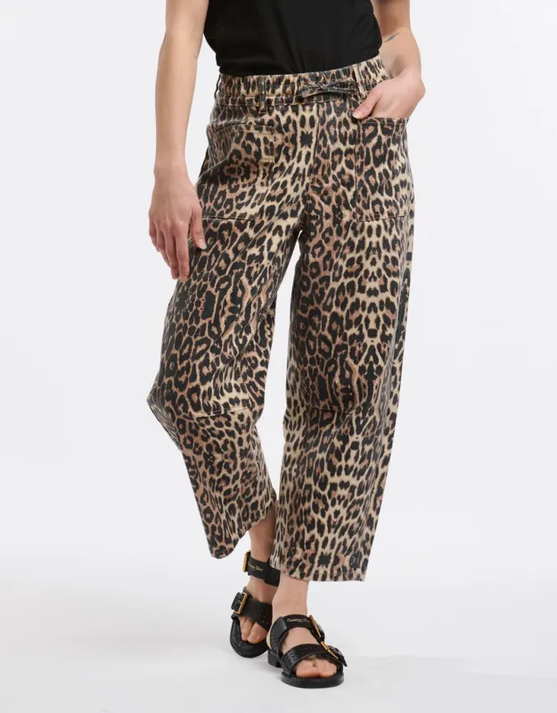 Leo Barrel Jeans - Leopard Print sold by White & Co