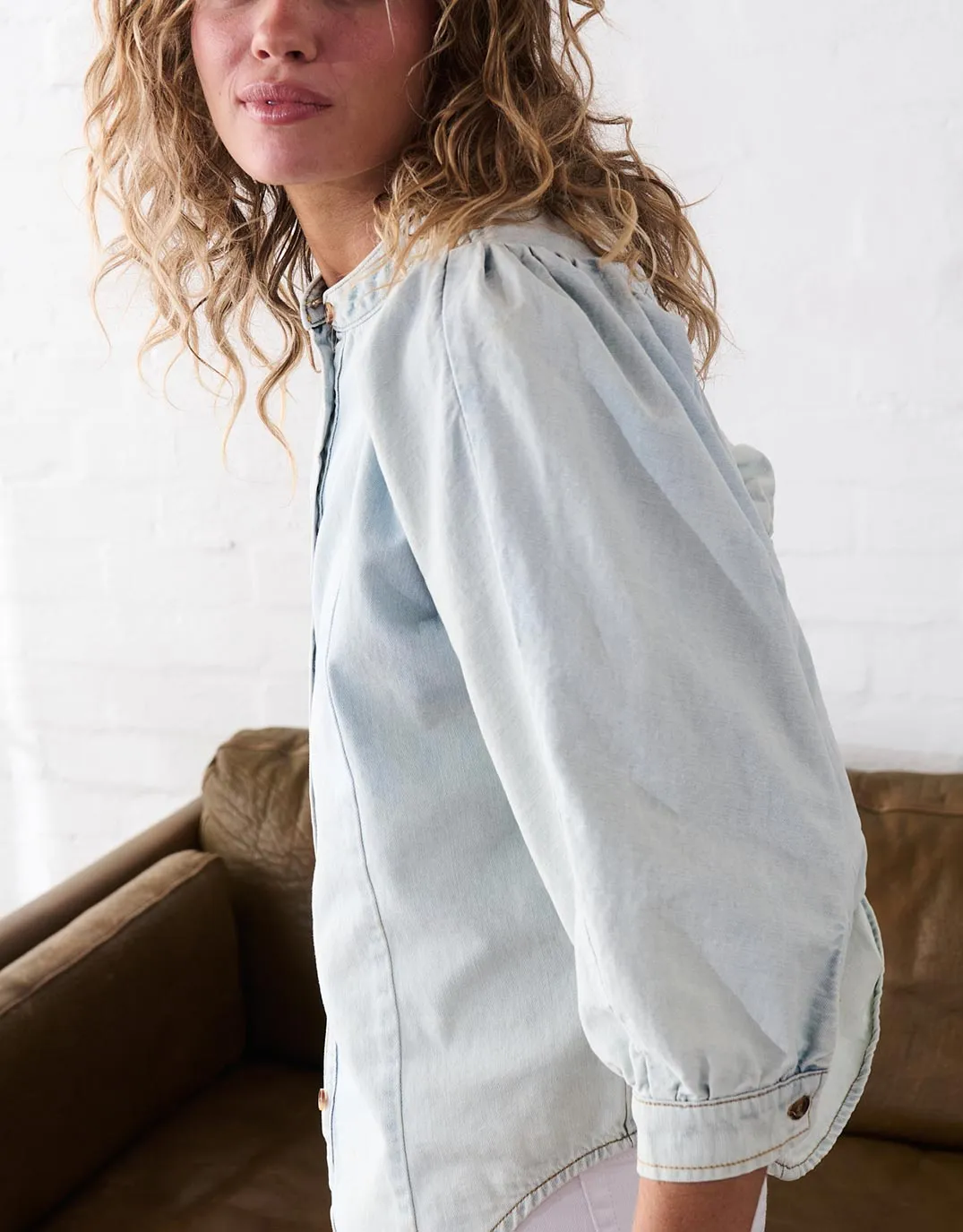 Gabriella Shirt - Sky Blue sold by White & Co product image thumbnail 5