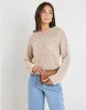 Dawn Crochet Knit Jumper - String sold by White & Co