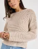 Dawn Crochet Knit Jumper - String sold by White & Co