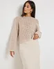 Dawn Crochet Knit Jumper - String sold by White & Co