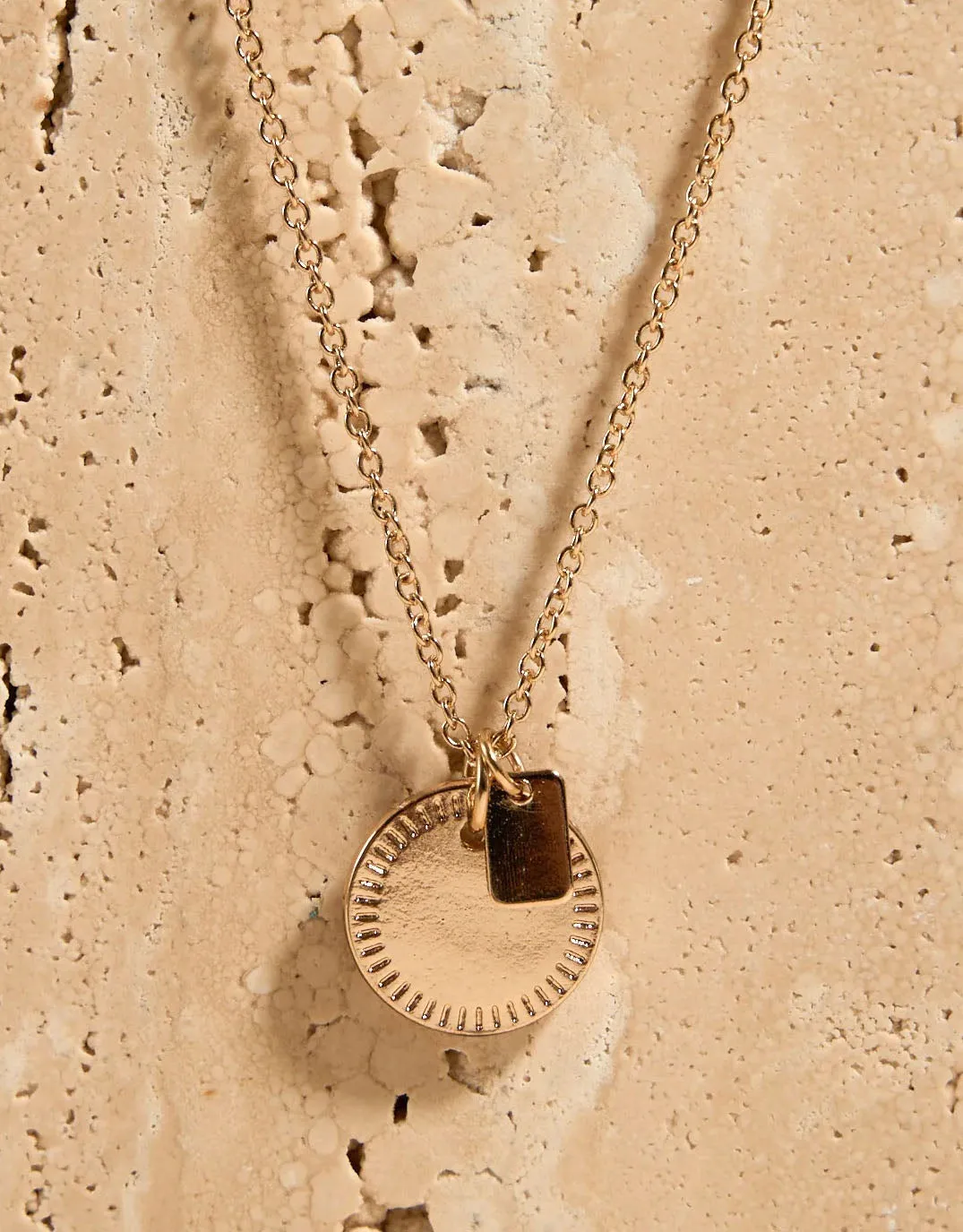 Double EOL Pendant Gold Necklace sold by White & Co product image thumbnail 2