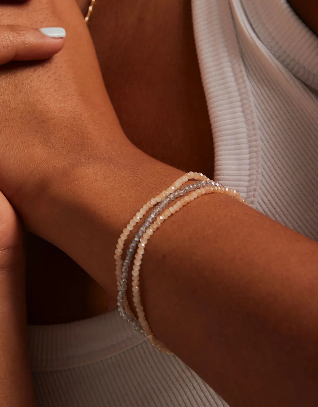 Blue Beaded Set Of 3 Bracelets sold by White & Co