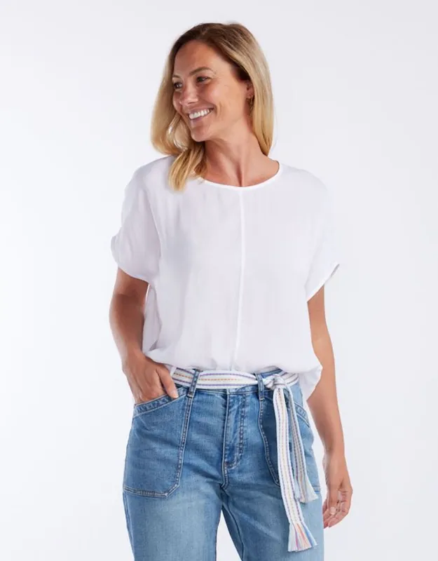 Effortless Camille Shell Top - White sold by White & Co
