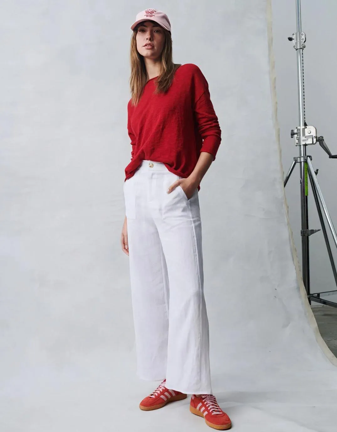 Jude Wide Leg Linen Pants - White sold by White & Co product image thumbnail 3
