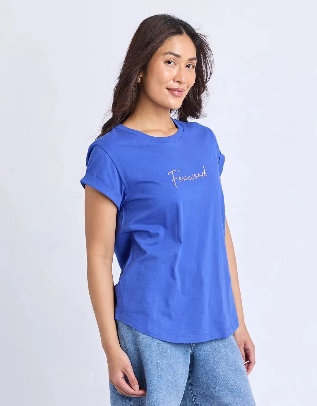 Signature Contrast Tee - Blue sold by White & Co product image thumbnail 2