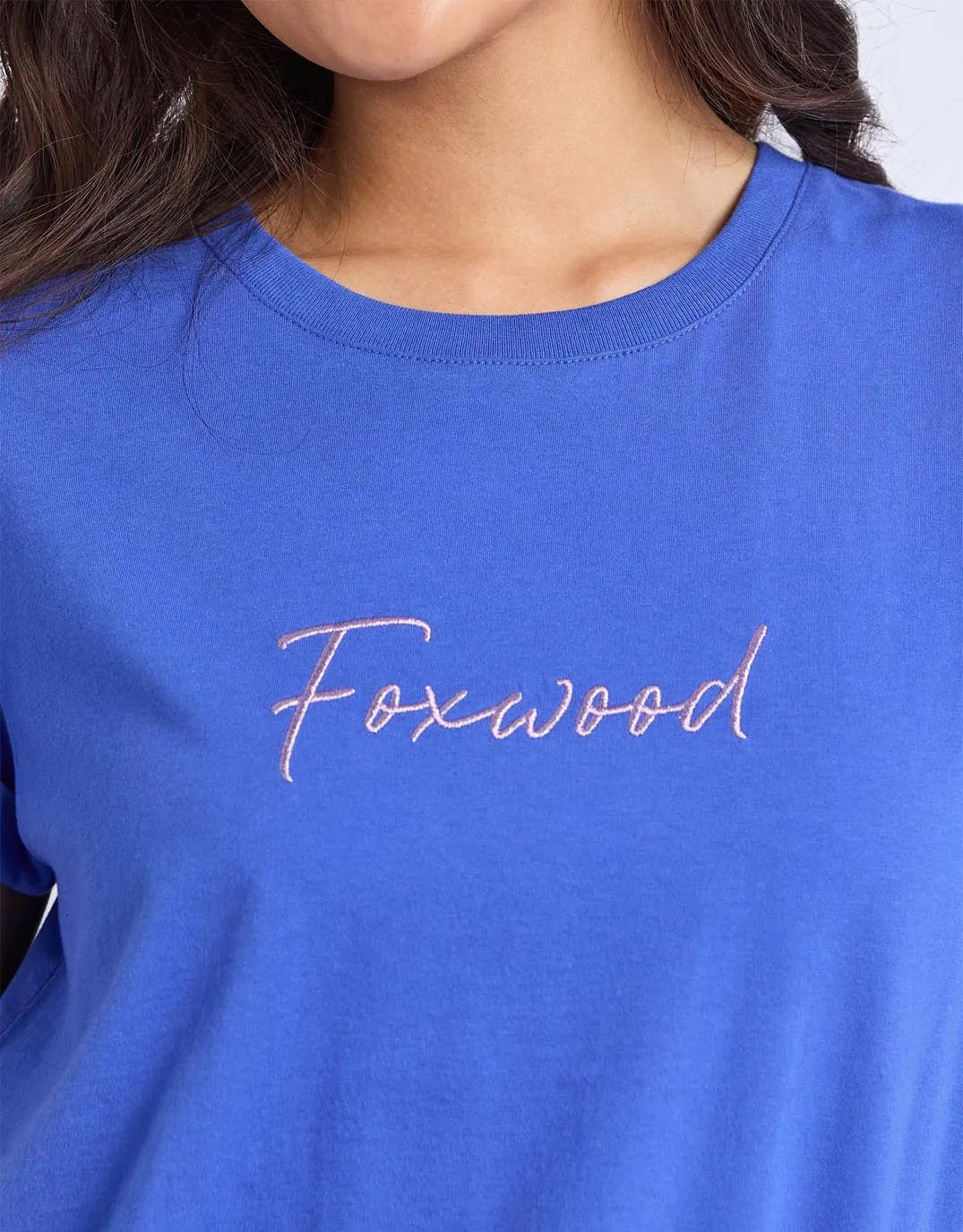 Signature Contrast Tee - Blue sold by White & Co product image thumbnail 3