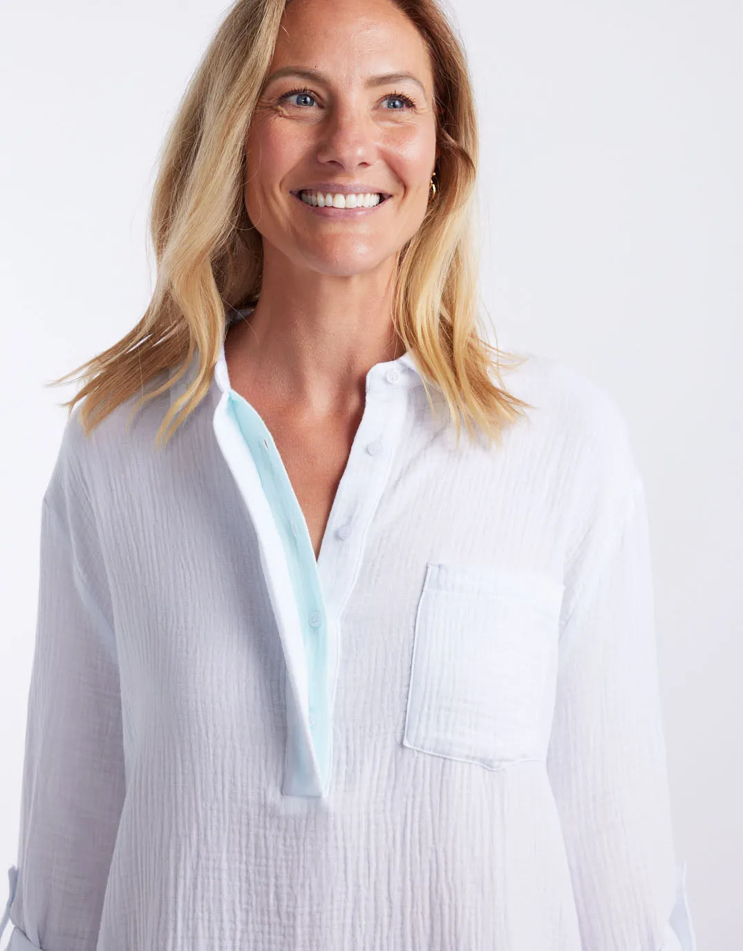 St Barts Dress - White / Seaglass sold by White & Co product image thumbnail 2