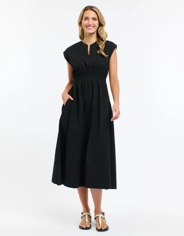Cooper Cotton Dress - Black sold by White & Co