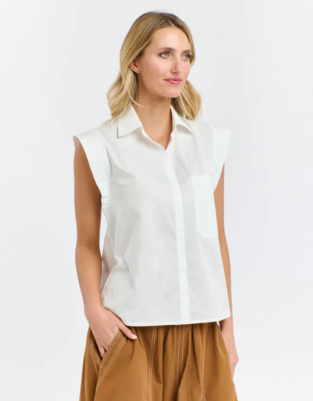 Gigi Shirt - White sold by White & Co
