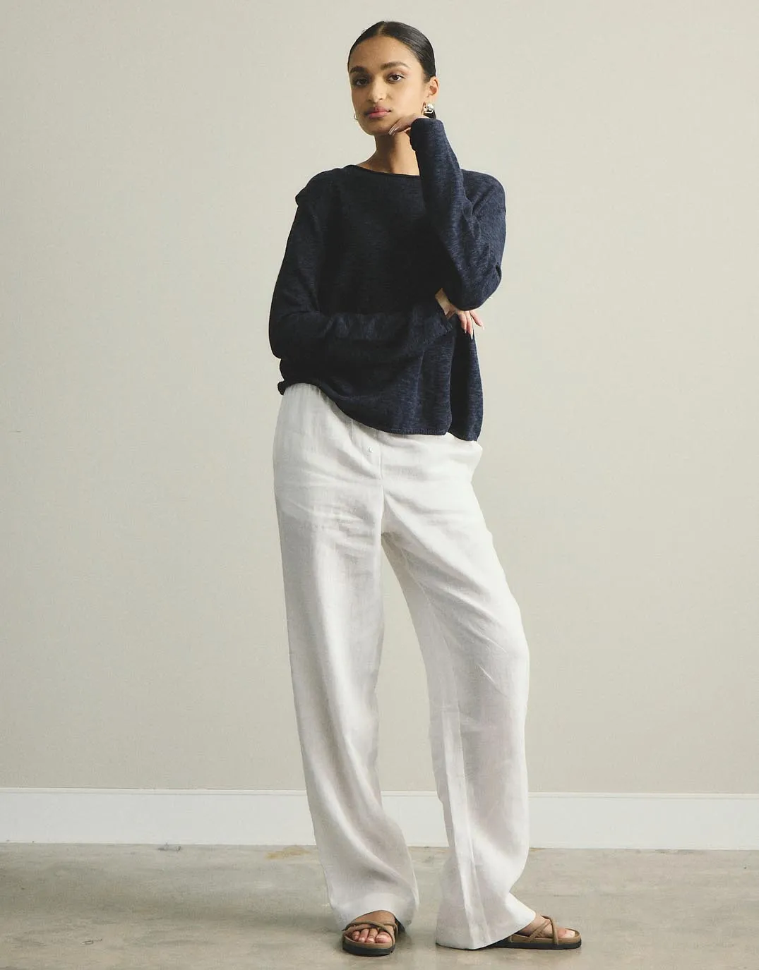 Happer Sweater - Navy sold by White & Co product image thumbnail 2