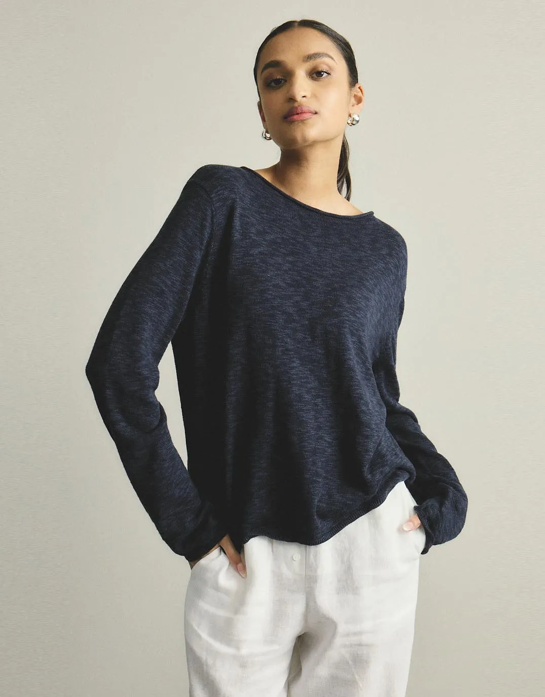 Happer Sweater - Navy sold by White & Co product image thumbnail 5