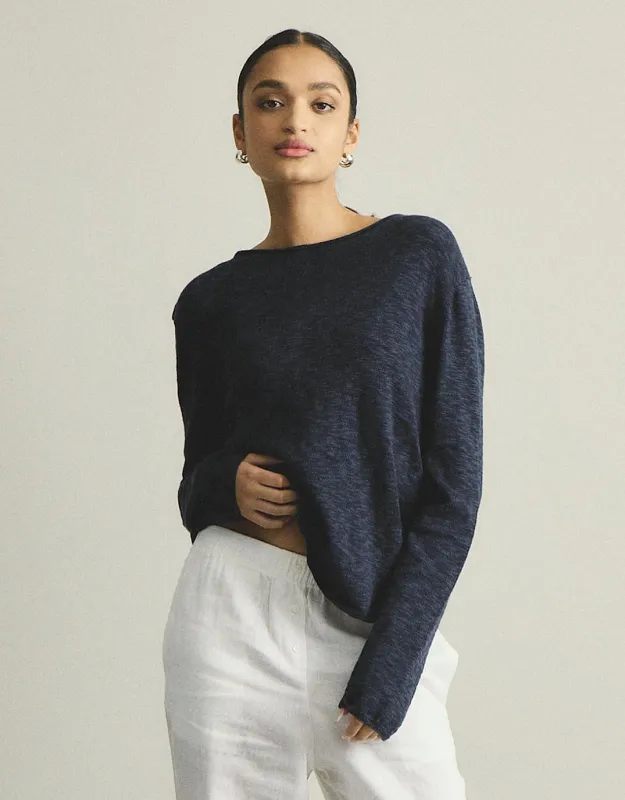 Happer Sweater - Navy sold by White & Co