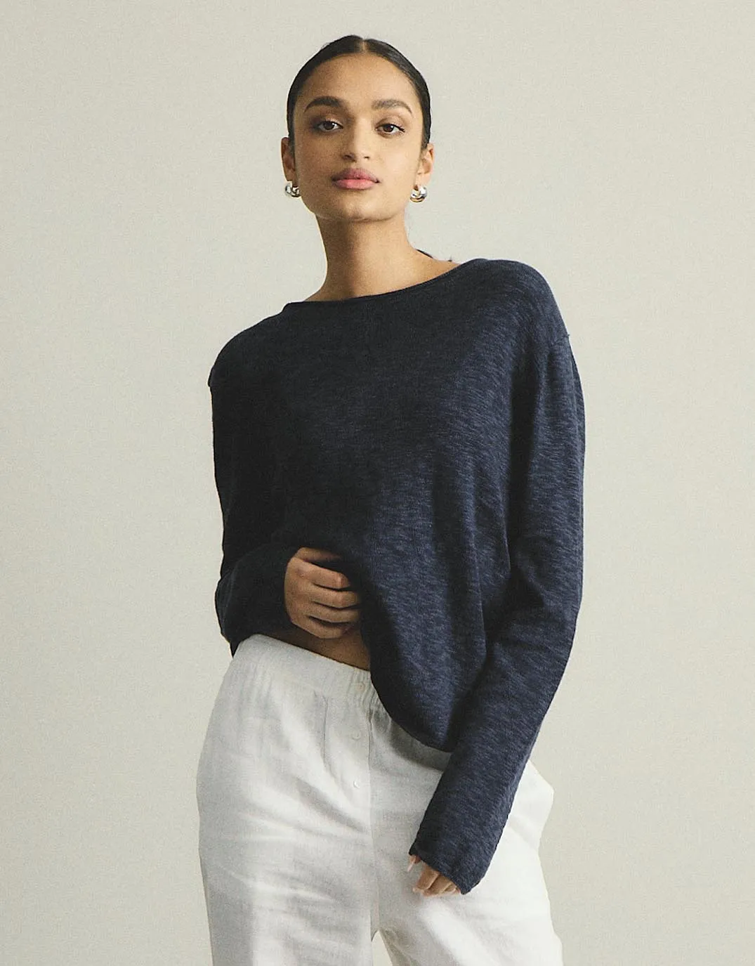 Happer Sweater - Navy sold by White & Co