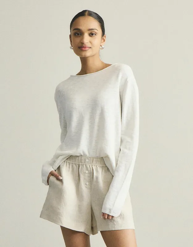 Happer Sweater - White sold by White & Co