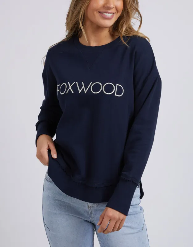 Simplified Metallic Crew - Navy made by White & Co