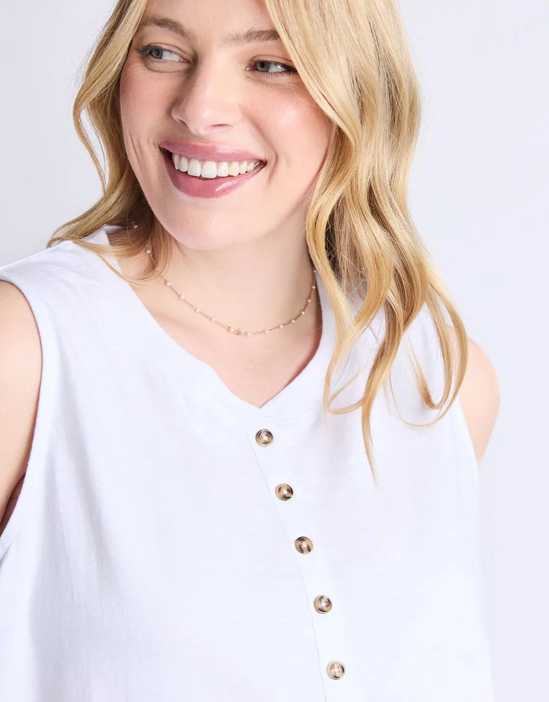 Elysian Tank - White sold by White & Co product image thumbnail 5