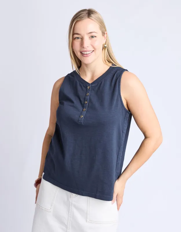 Elysian Tank - Navy sold by White & Co