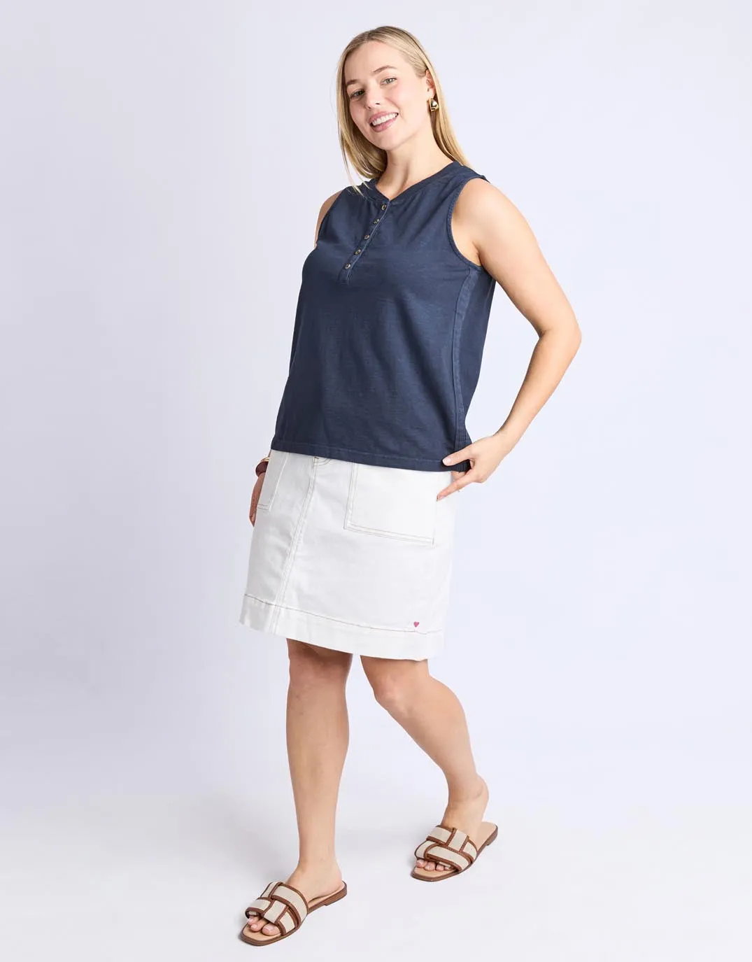 Elysian Tank - Navy sold by White & Co product image thumbnail 5