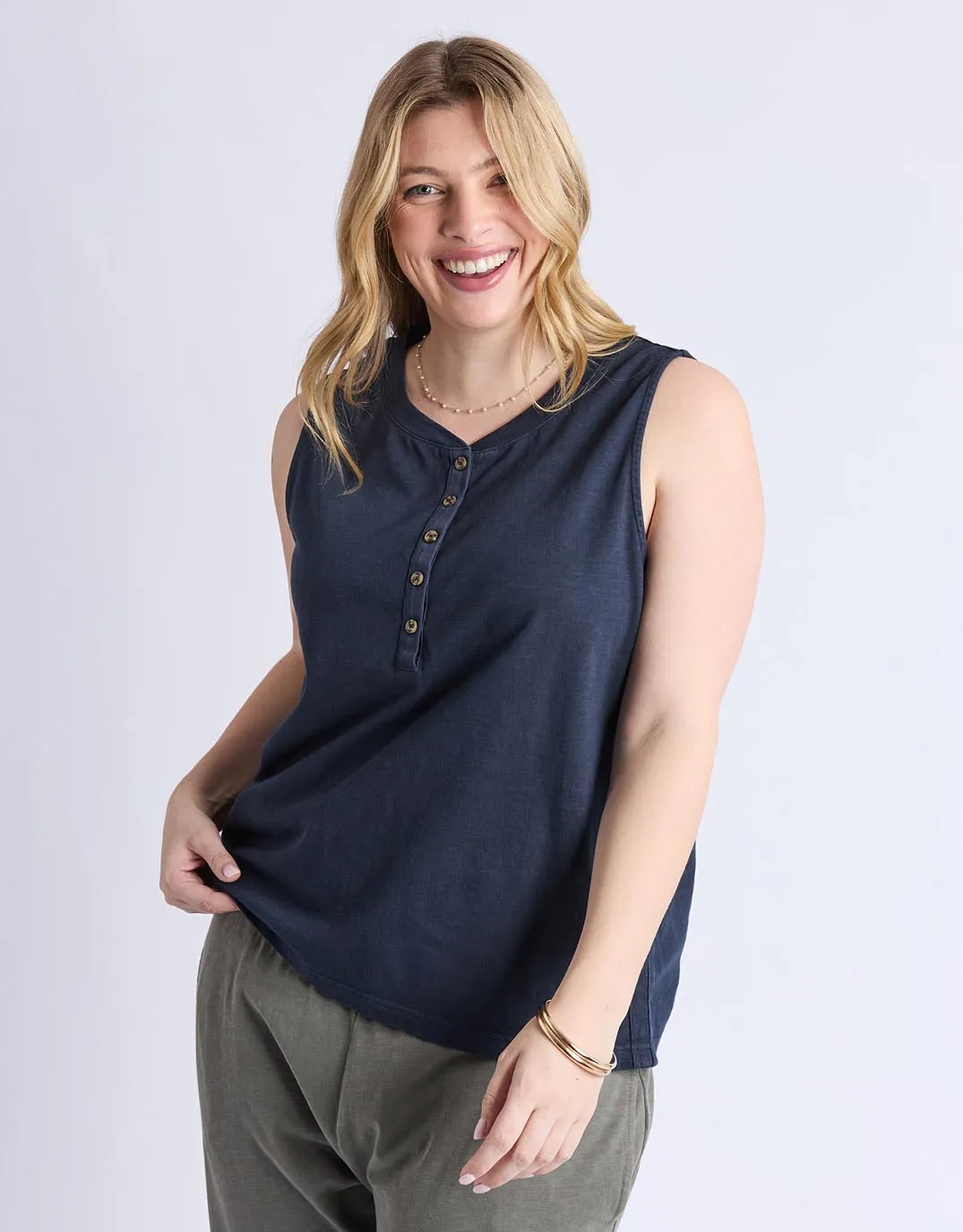 Elysian Tank - Navy sold by White & Co product image thumbnail 2