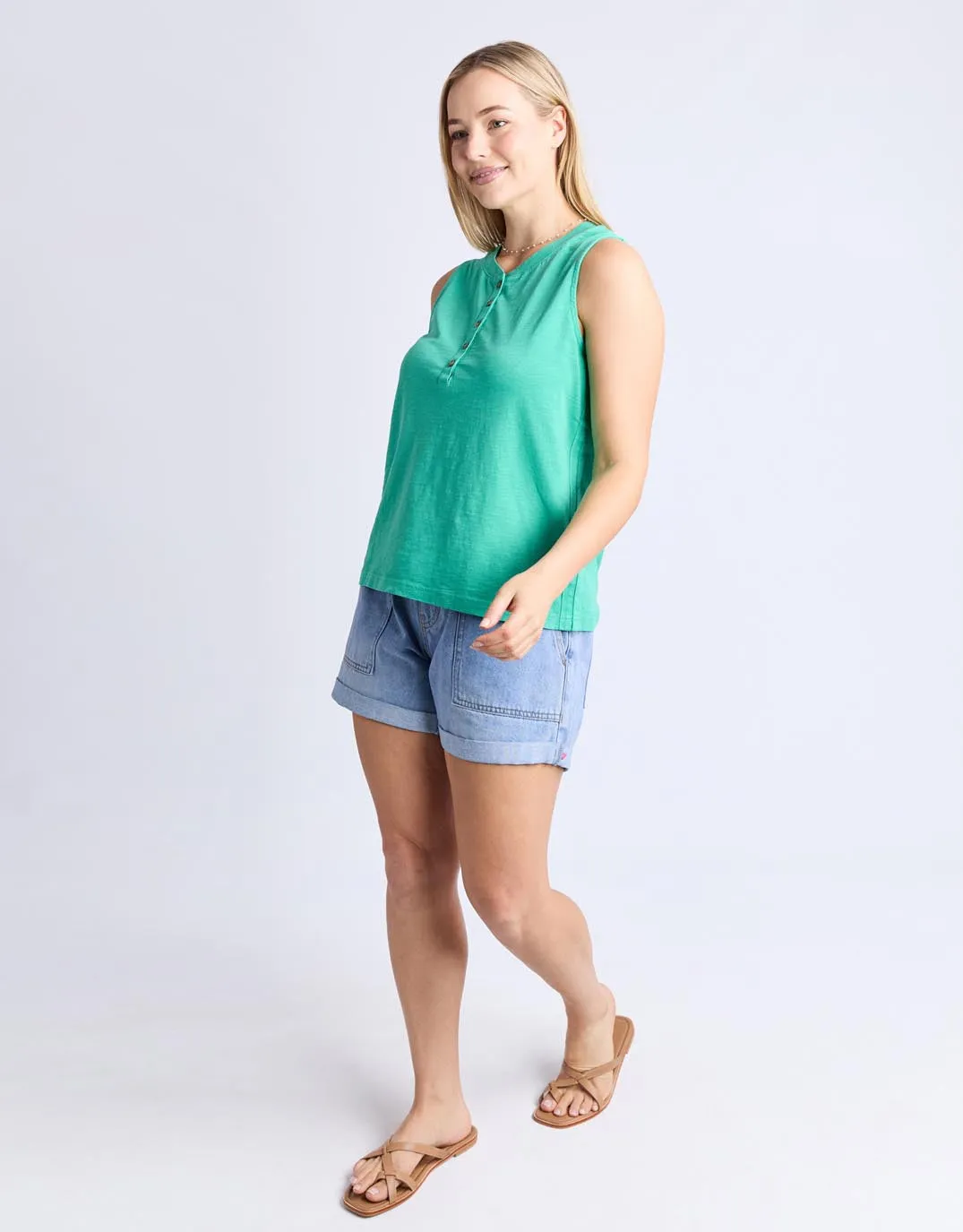 Elysian Tank - Gumdrop Green sold by White & Co product image thumbnail 5