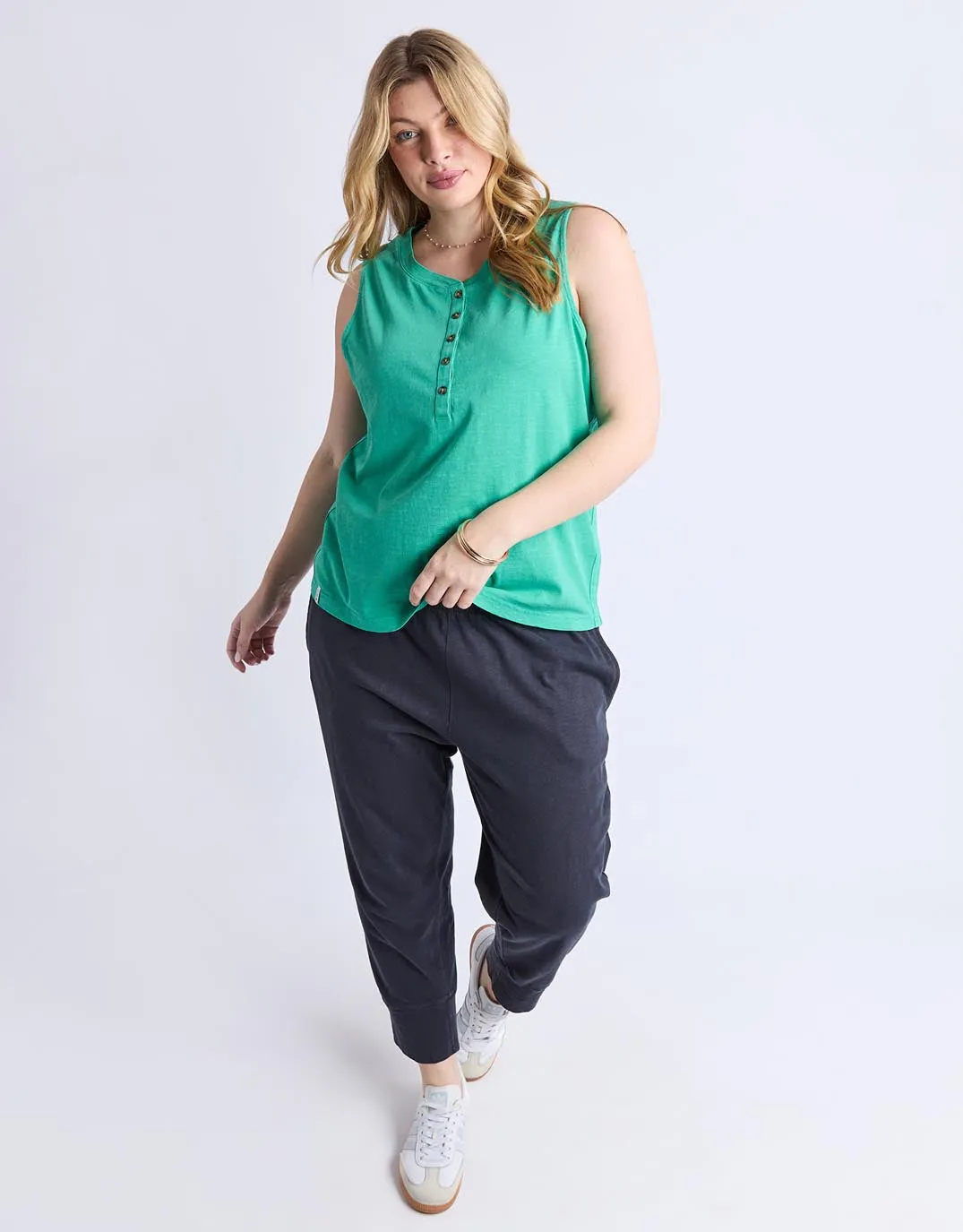 Elysian Tank - Gumdrop Green sold by White & Co product image thumbnail 4