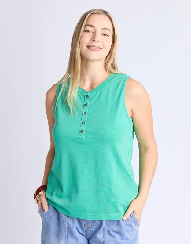 Elysian Tank - Gumdrop Green sold by White & Co