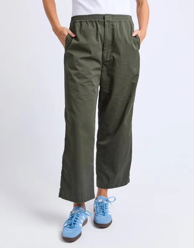 Relaxed Ankle Pant - Khaki sold by White & Co