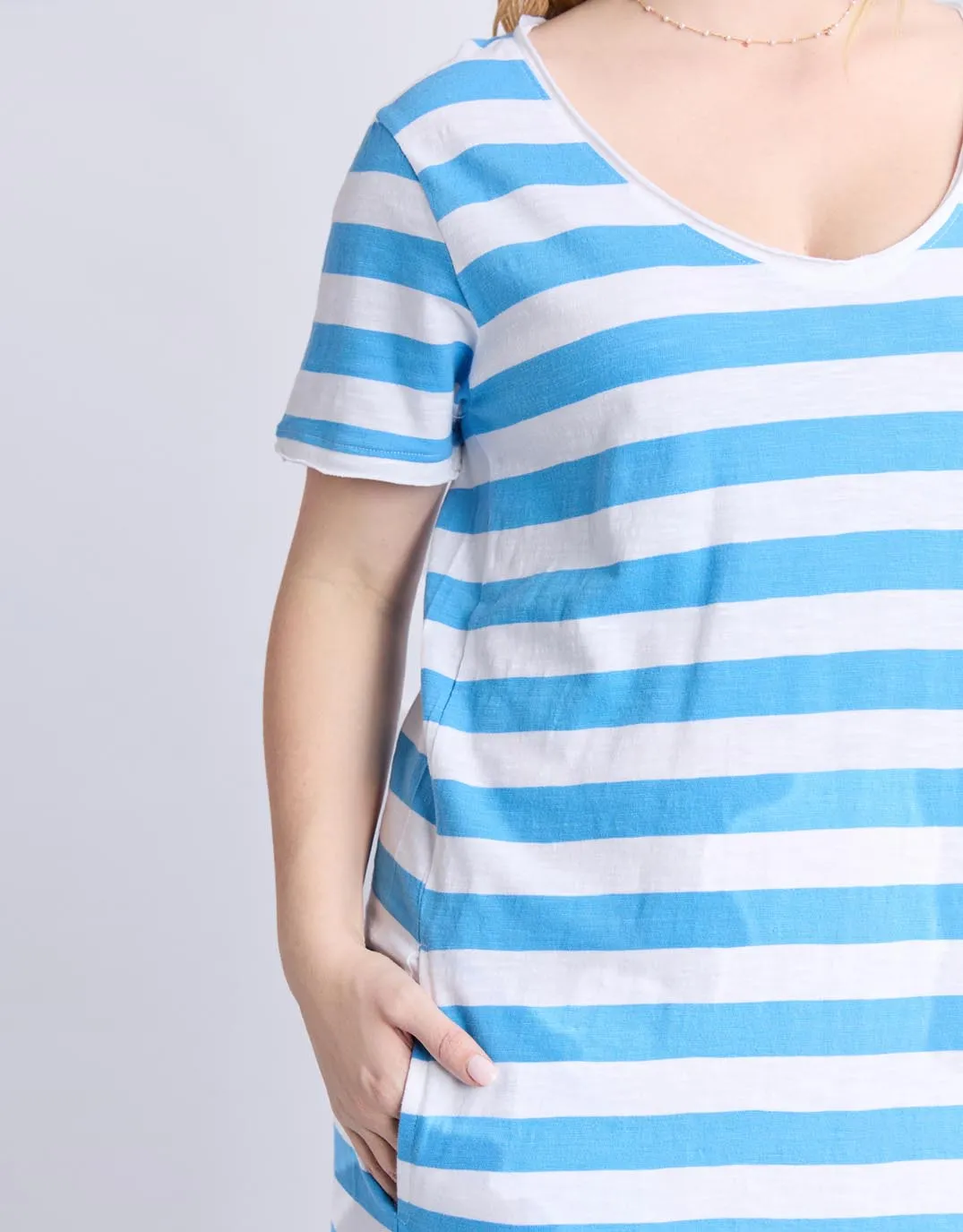 Maeve Midi Dress - Azure Blue & White Stripe sold by White & Co product image thumbnail 5