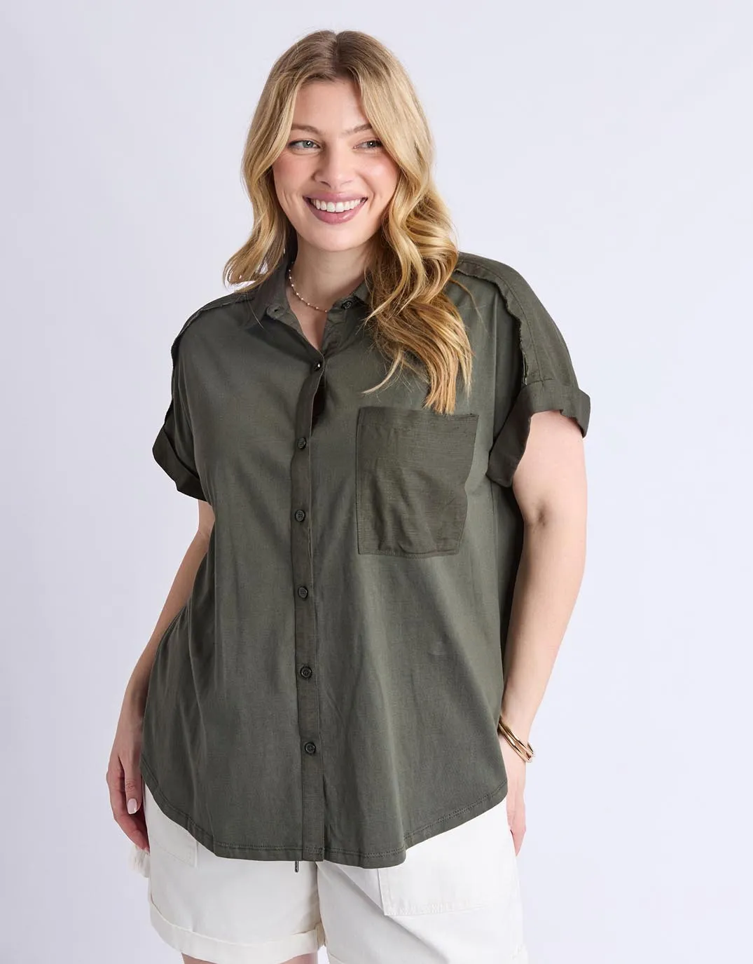 Locket Shirt - Khaki sold by White & Co product image thumbnail 3
