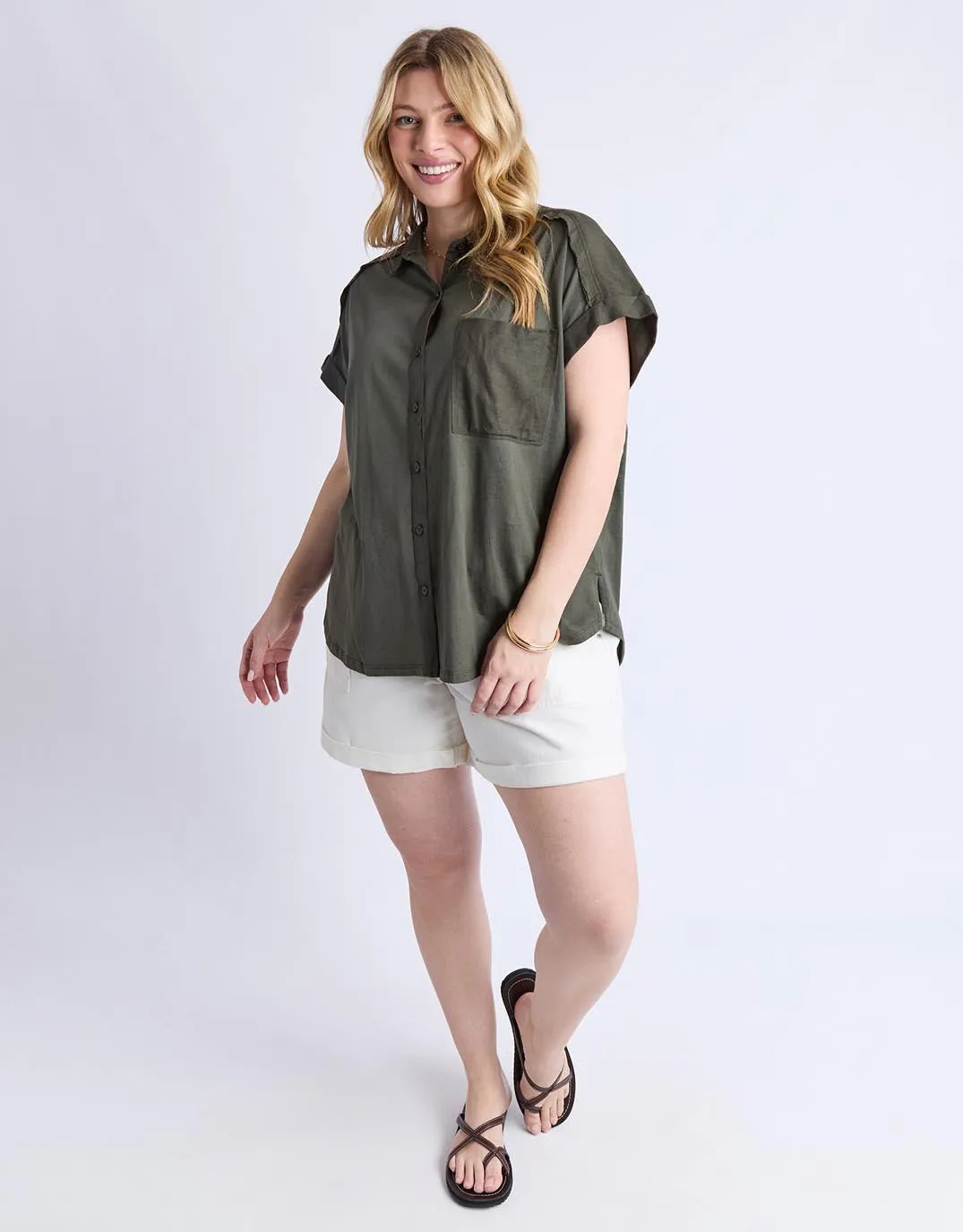 Locket Shirt - Khaki sold by White & Co product image thumbnail 5