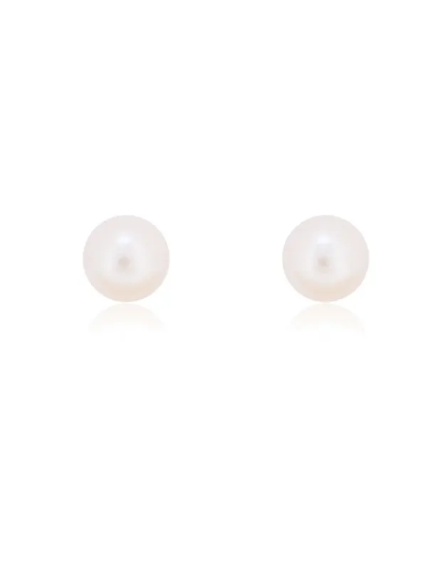 6mm Fresh Water Pearl Stud Earrings - Sterling Silver sold by White & Co