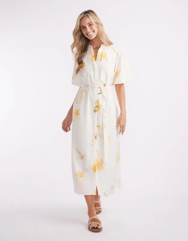 Fae Printed Short Sleeve Dress - Cream Floral sold by White & Co