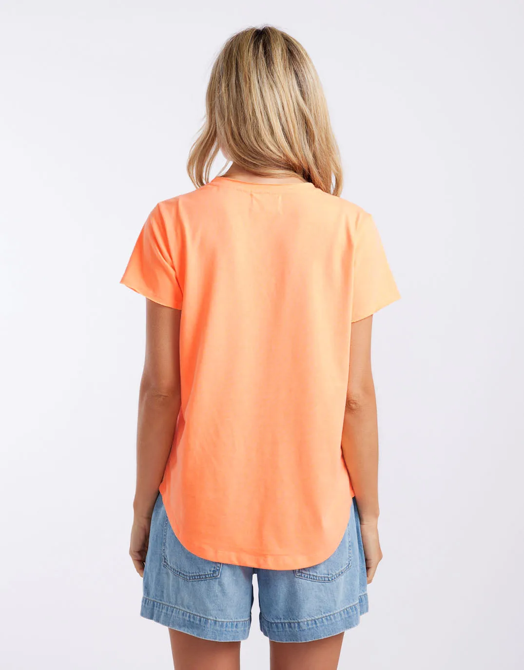 La Vacanza Vee Neck Tee - Citrus sold by White & Co product image thumbnail 5