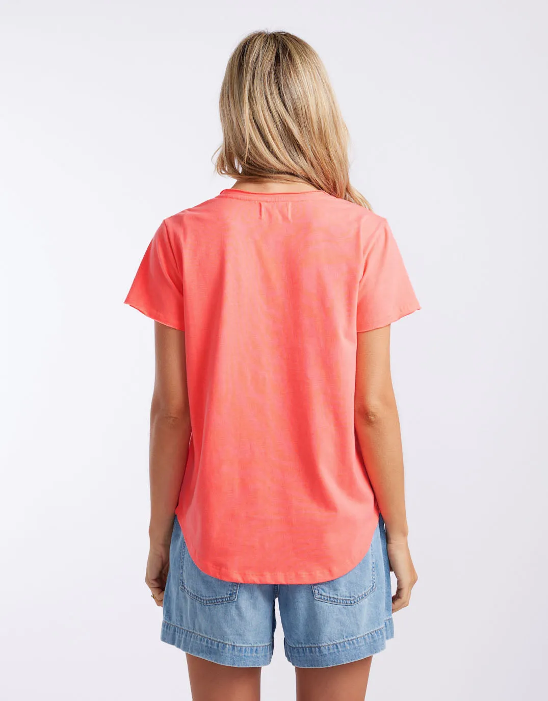 La Vacanza Vee Neck Tee - Watermelon sold by White & Co product image thumbnail 4