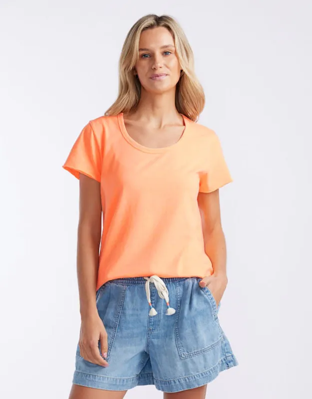 Club Tropez Round Neck Tee - Citrus sold by White & Co